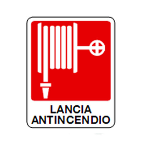 Segnaletica con dicitura: Lancia antincendio