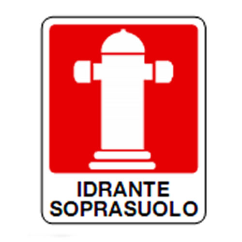 Segnaletica con dicitura: Idrante soprasuolo