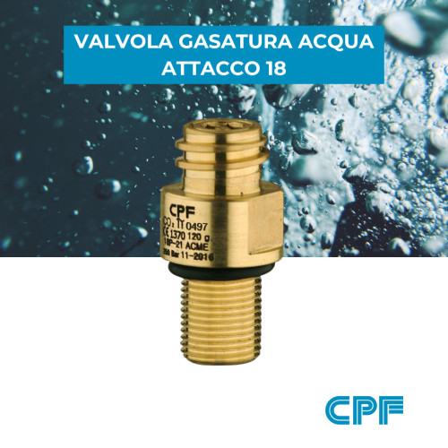 Valvola CPF per gasatori d’acqua con attacco 18P